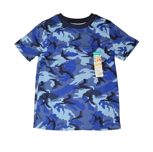 Blue camo short sleeve tee shirt size 4T NWT - Picture 1 of 6